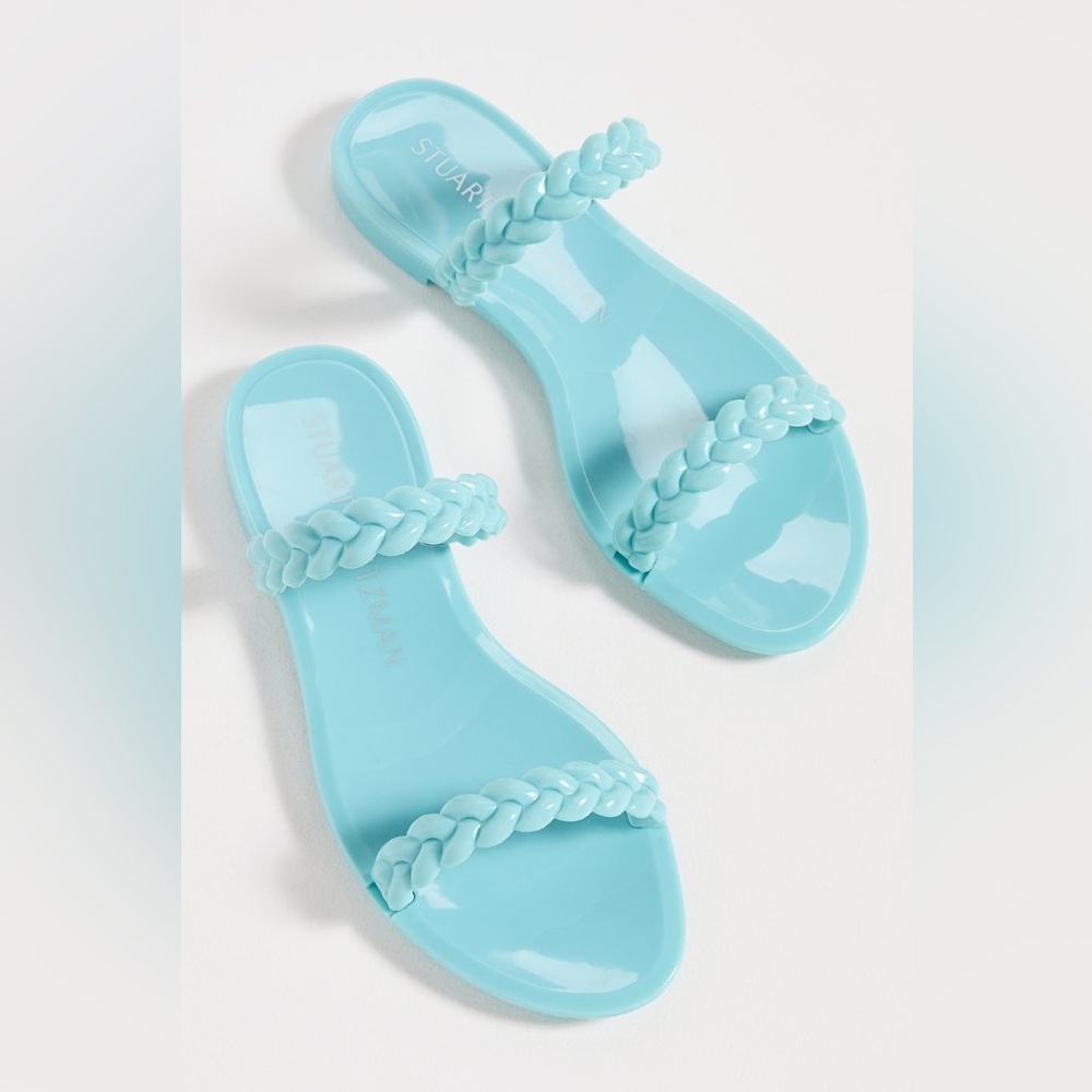 NWT Stuart Weitzman Sawyer Braided Jelly Sandals, Sz 8